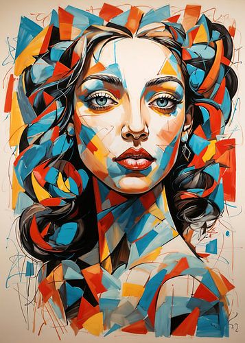 Abstract vrouwengezicht