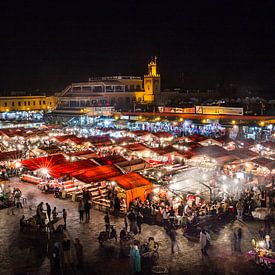 Moroccan Arab night market in Marrakech - at the jemaa el fna square