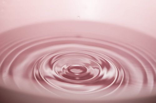 Kringen in roze water
