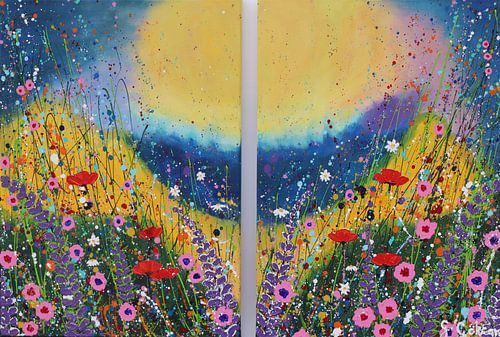 Diptychon Blumengarten