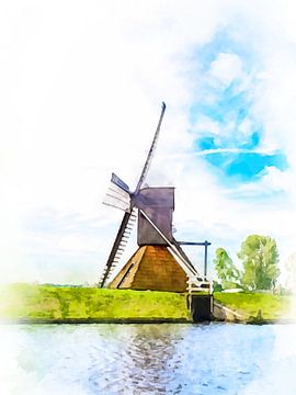 De Ikkers Mill, Wartena, Friesland.