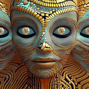 Alien met reptielenhuid van Ton Kuijpers
