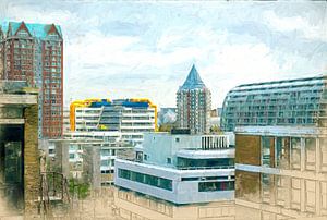 Bemalte Rotterdamer Dächer II
