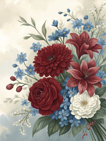 Karmijnrode Serenade van Artistic