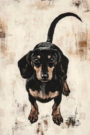 Wonderful dachshund look by Poster Art Shop