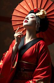 Japanische Kunst Geisha lieben Sinnlichkeit