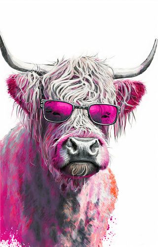 Schotse Hooglanders in Roze