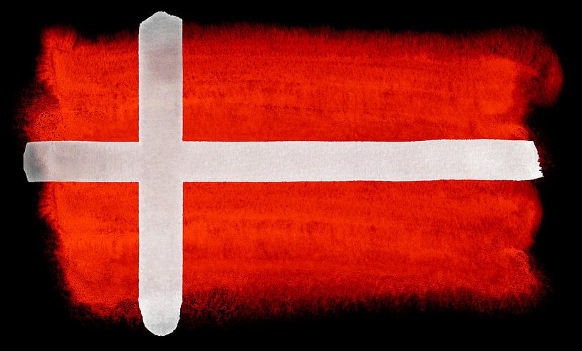 Symbolische nationale vlag van Denemarken van Achim Prill