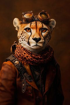 Steampunk Cheetah van Harry Hadders