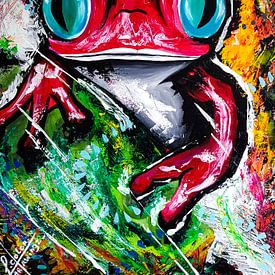 Kikker schilderij van J.colordrawingz_