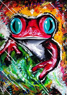 Peinture de grenouille sur J.colordrawingz_