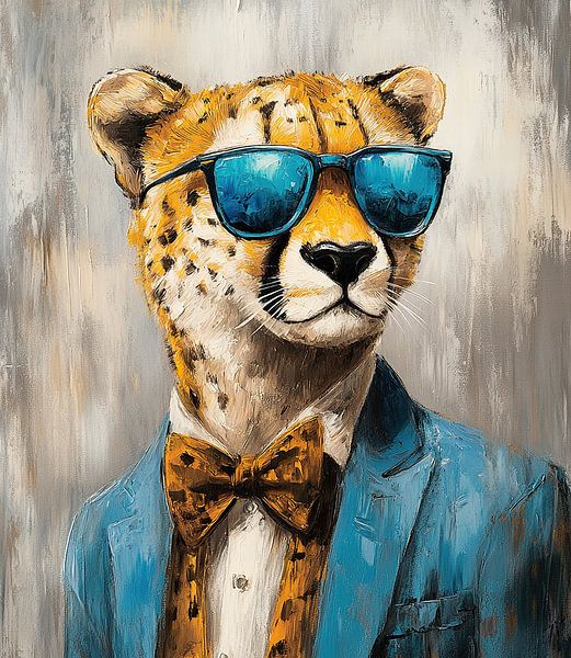 Cheeta met Bril | Cheeta met Bril en Strik van OMG Art