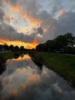 Beautiful sunset in Zeewolde