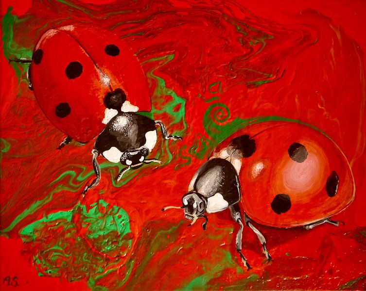 Lucky beetle with 7 points by Anja Semling