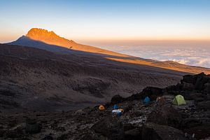 Kilimanjaro bij zonsondergang van Ronne Vinkx