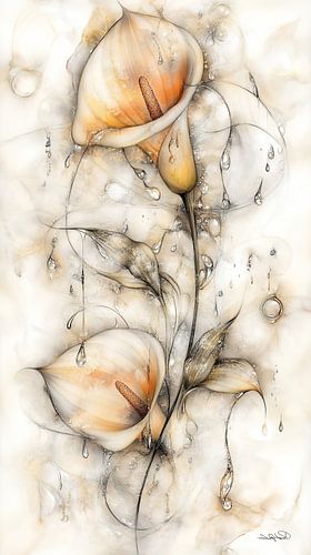 aquarel van bloemen