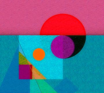 Vrije abstracte compositie van Corinne Welp