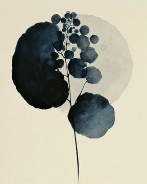 Botanique en bleu cobalt sur Carla Van Iersel