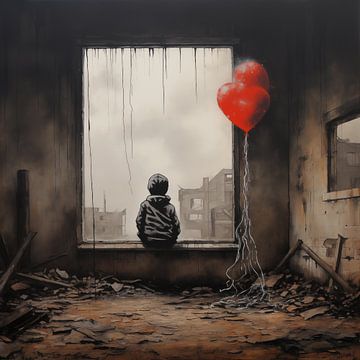 Un enfant seul avec de l'espoir sur TheXclusive Art
