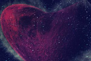 Herz des Mondes Magenta Abstrakt