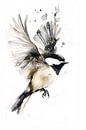 Aquarel staartmees van Christian Müringer thumbnail