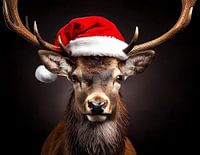 Weihnachtlicher Rothirsch.