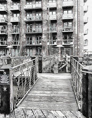 Sluis bij toegang tot St Saviour's Dock Londen