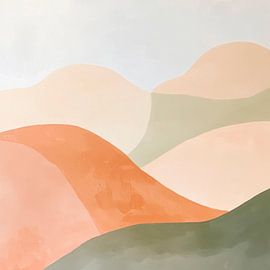 Douces collines aux tons pastel sur Poster Art Shop