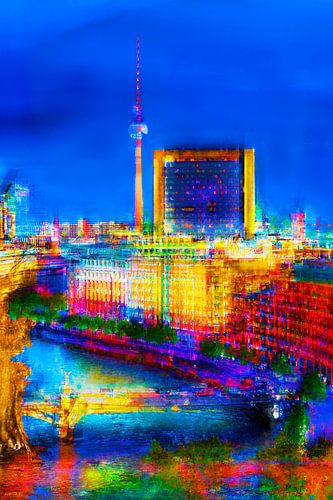 Berlin Mitte - kleurrijke illustratie