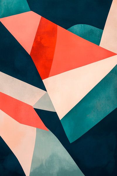Colour play of geometry Kaleidoscope of dreams Streiflich by Poster Art Shop