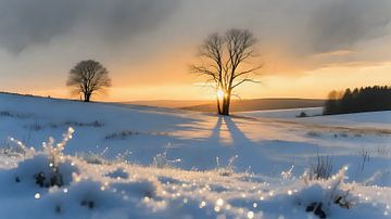 Stille schaduwen in het winterlicht