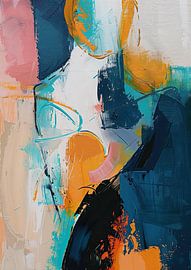 Portrait sur Peinture Abstraite