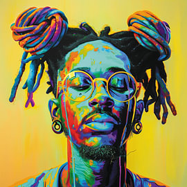 Dreads zu einem Knoten gebunden