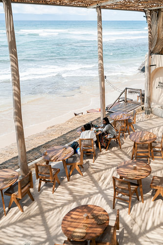 Photogenic cafe overlooking the sea | travel photography print | Sri Lanka