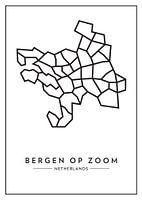 Bergen-op-zoom van boven – abstract lijnenspel met karakter
