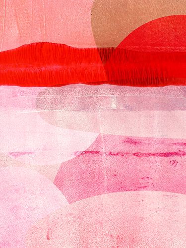 Abstract landschap in warme kleuren