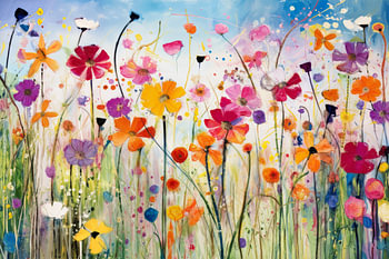 Ein Feld voller Blumen