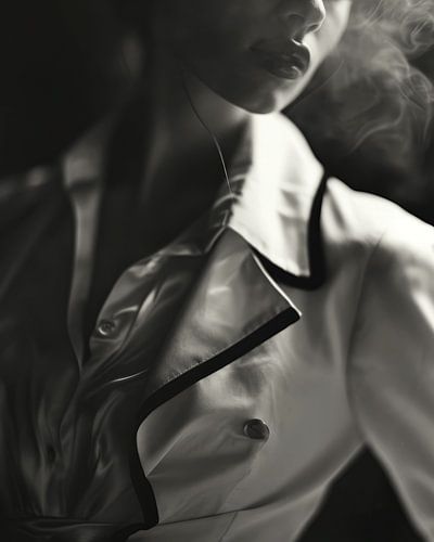 Stijlvol boudoir portret in zwart-wit