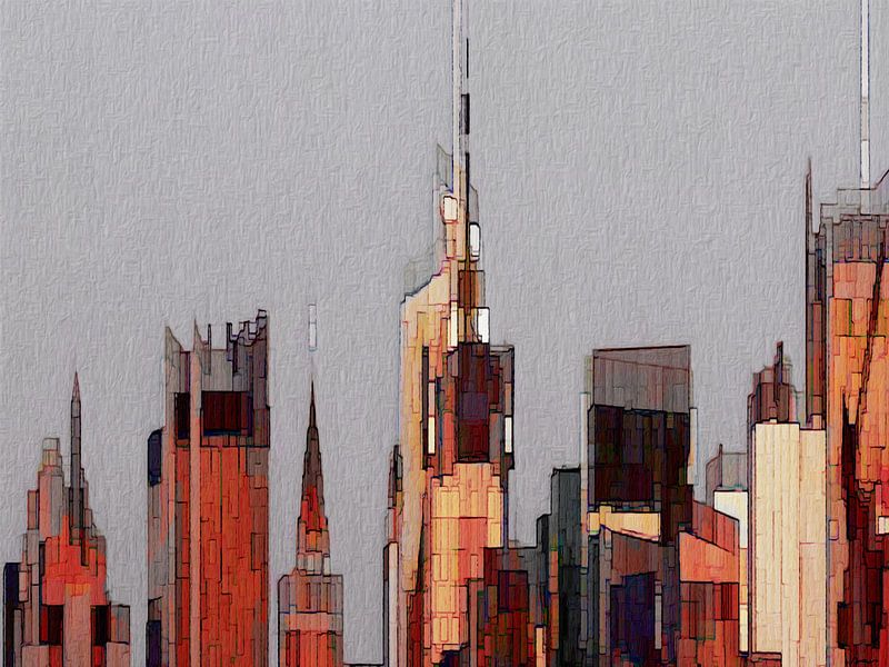 Skyline, City art, Austin. van SydWyn Art