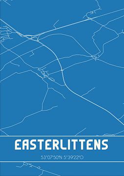 Blueprint | Carte | Easterlittens (Fryslan) sur Rezona