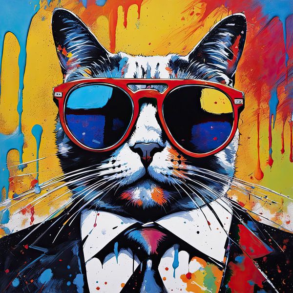 PopArt Kat 06.28 van Blikvanger Schilderijen