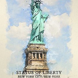 Statue de la Liberté sur Printed Artings