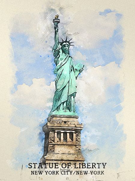 Statue de la Liberté par Printed Artings