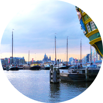 Zicht op Oosterdok Amsterdam