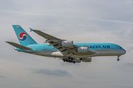 Landende Korean Air Airbus A380. van Jaap van den Berg thumbnail