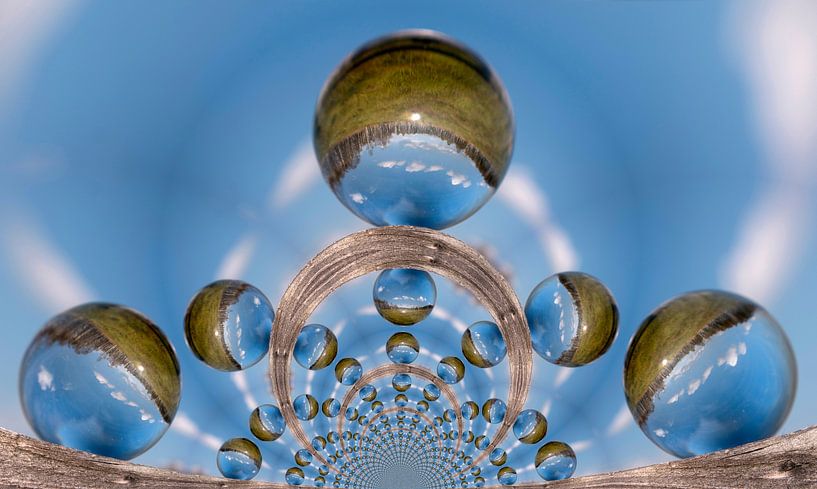 Kaleidoscopic pattern of a landscape by 3QuarksMedia