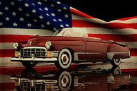 Cadillac Deville Convertible avec drapeau américain par Jan Keteleer Aperçu