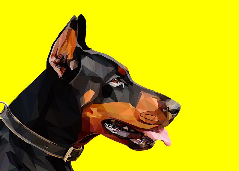 Doberman Dog in Low Poly by Yoga Art 15