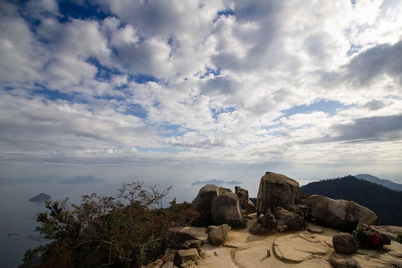 View from mountain on Miyajima in Japan by Marcel Alsemgeest