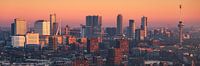 Panorama Rotterdam Skyline vanaf LEE towers 3:1 van Vincent Fennis thumbnail